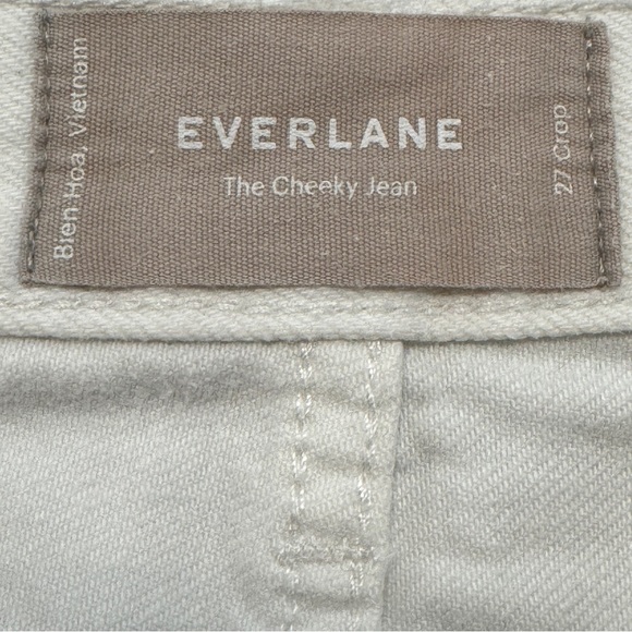 Everlane The Cheeky Jean Off White Button Fly Straight Leg Women’s Size 27 - Picture 5 of 7